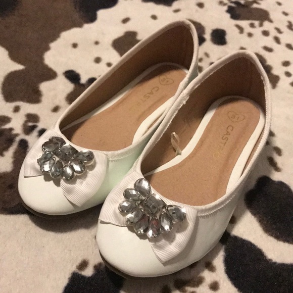 White Bling Flats - Picture 2 of 4